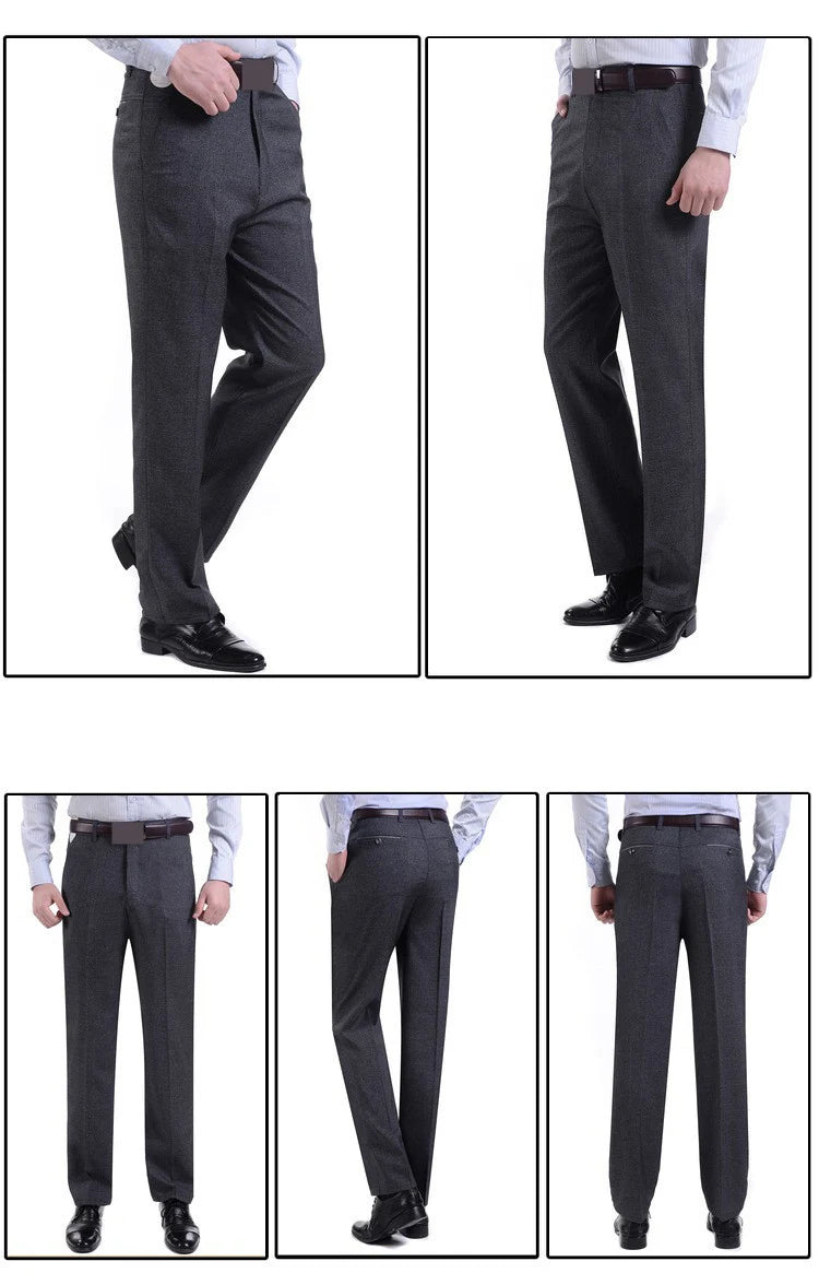 MRMT 2025 Brand Men's Trousers Middle-aged Men Trousers Casual Loose Thin Pants for Male Straight High Waist Man Trouser Pant