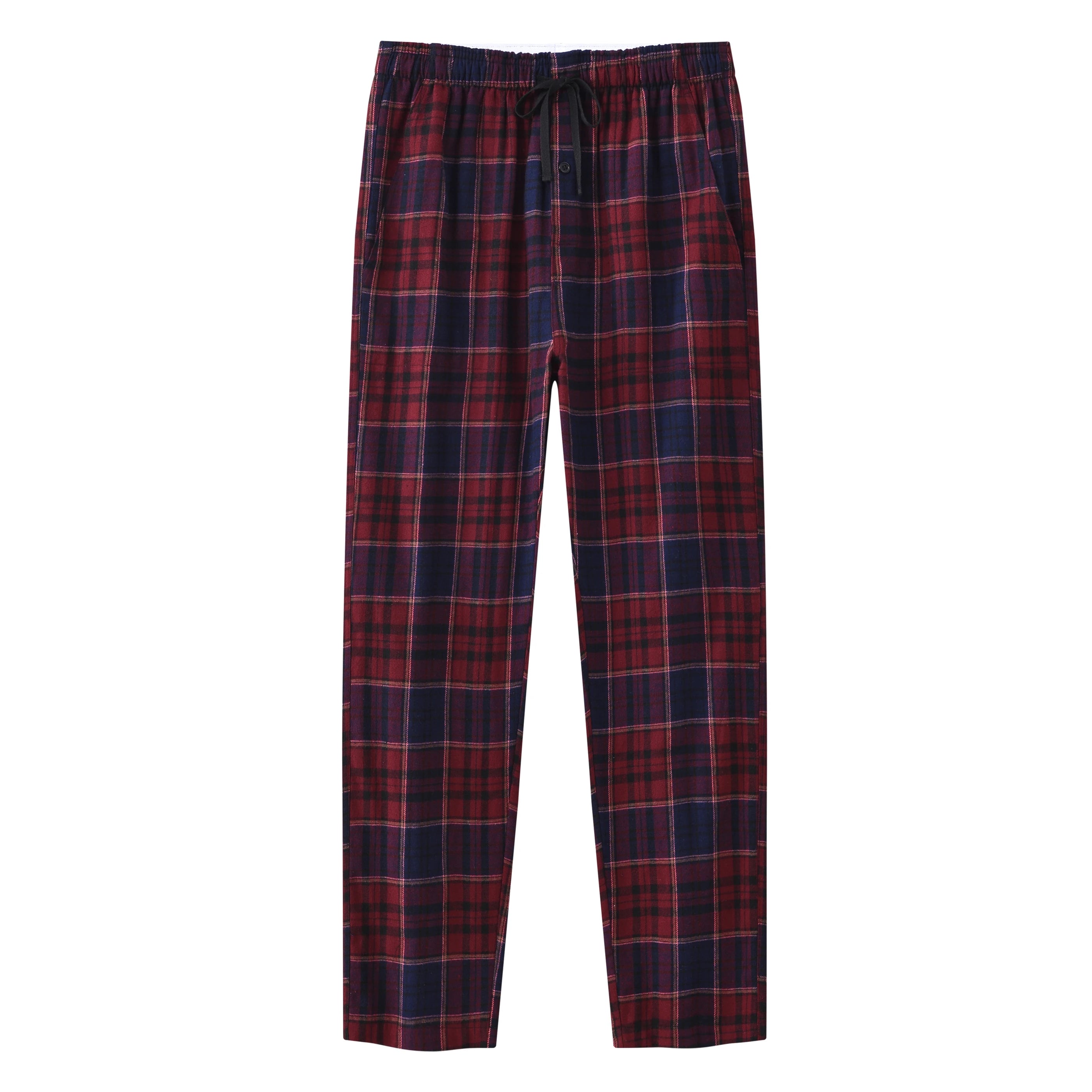 3Pcs Men's Plaid Pajama Sleeping Pants, Plaid Print Long Pajama Pants Sleepwear Set with Elastic Waist for Homewear