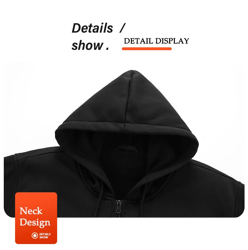 Winter Hoodie Jacket That Will Heat Windproof 17 Zones Electric Heated Hoodies Jackets Male Zipper Hoodie Winter Warm Sweatshirt