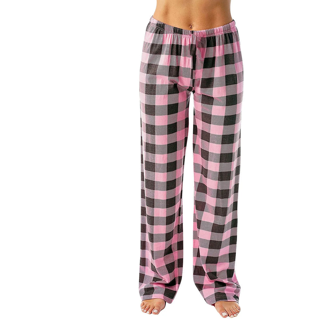 Women Pants Plaid Cotton Loose Ladies Pajama Pants Pyjama Trousers Men Sleep Bottoms Lounge Wear Sleep Lounge Pants Bottoms