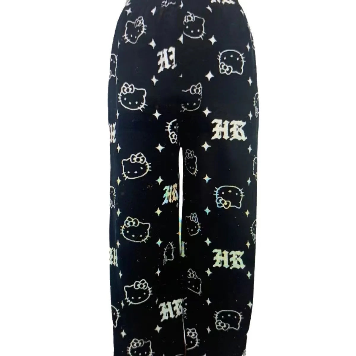 Christmas Hello Kitty Pajama Pants Anime Loose Pants Cartoon Couple Loungewear Women Leisure Home Trousers