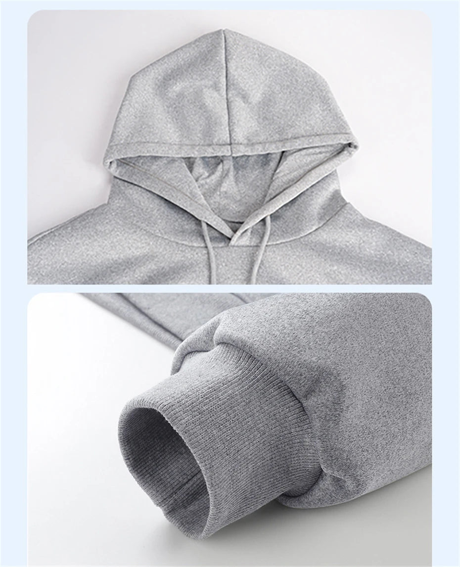 USB Heating Hoodie Men Hooded Heating Knitted Sweatshirt 17 Zones Electric Heated Hoodies Autumn Winter Warm Hoodies Male