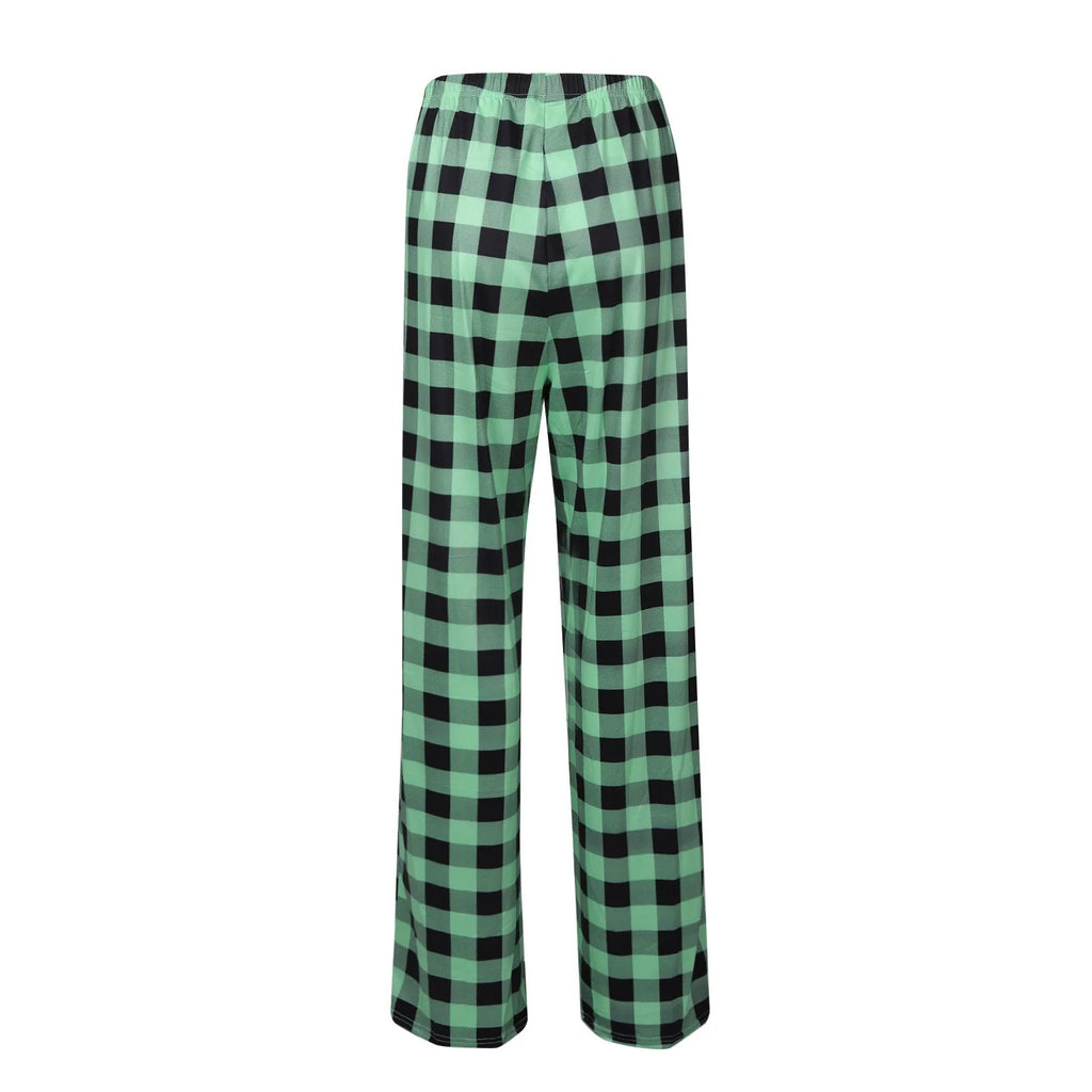 Women Pants Plaid Cotton Loose Ladies Pajama Pants Pyjama Trousers Men Sleep Bottoms Lounge Wear Sleep Lounge Pants Bottoms