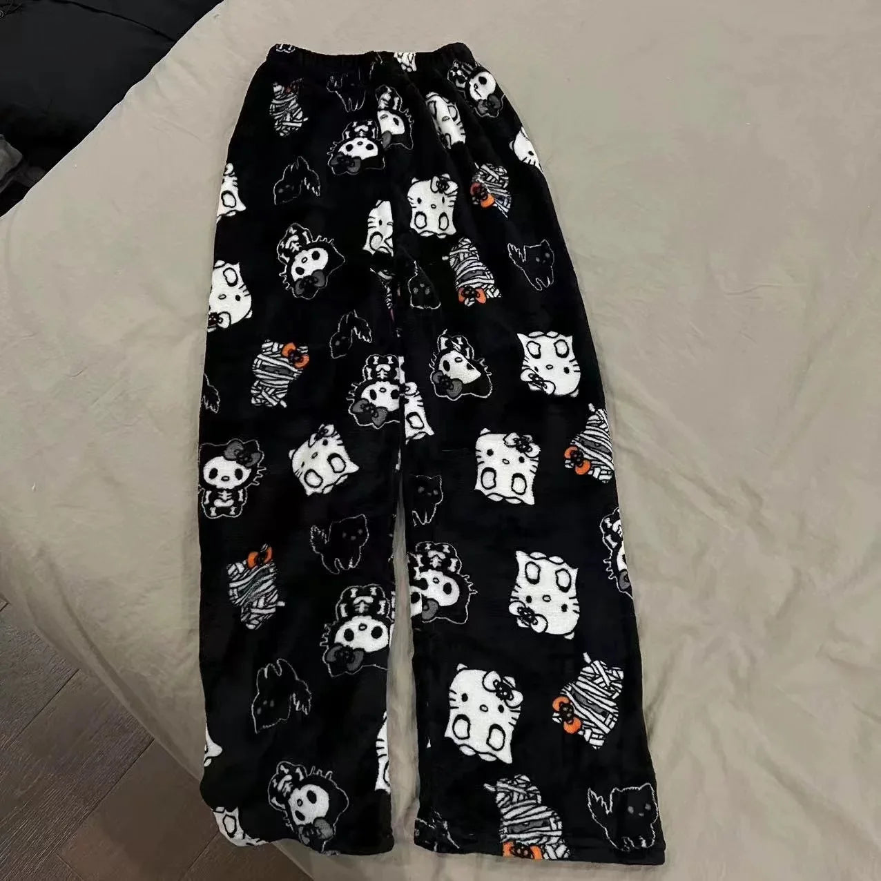 Christmas Hello Kitty Pajama Pants Anime Loose Pants Cartoon Couple Loungewear Women Leisure Home Trousers