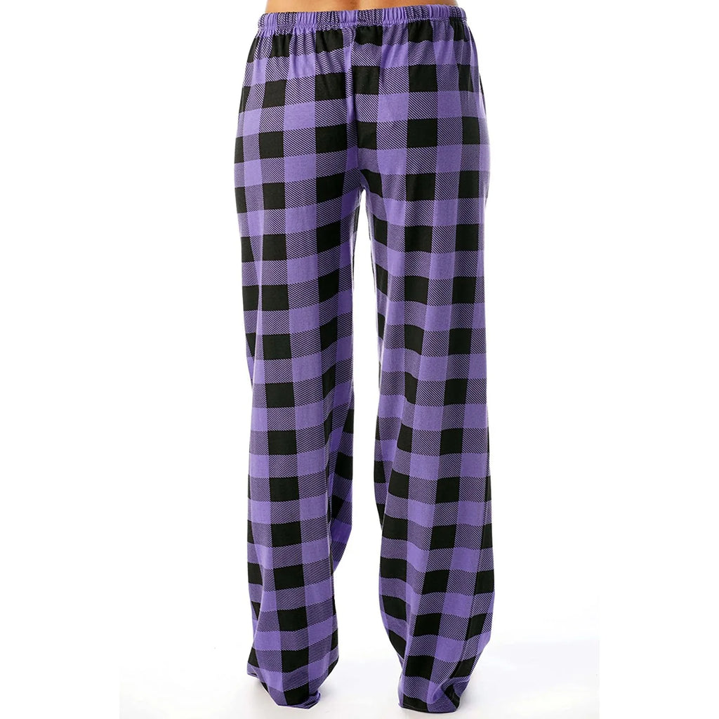 Women Pants Plaid Cotton Loose Ladies Pajama Pants Pyjama Trousers Men Sleep Bottoms Lounge Wear Sleep Lounge Pants Bottoms