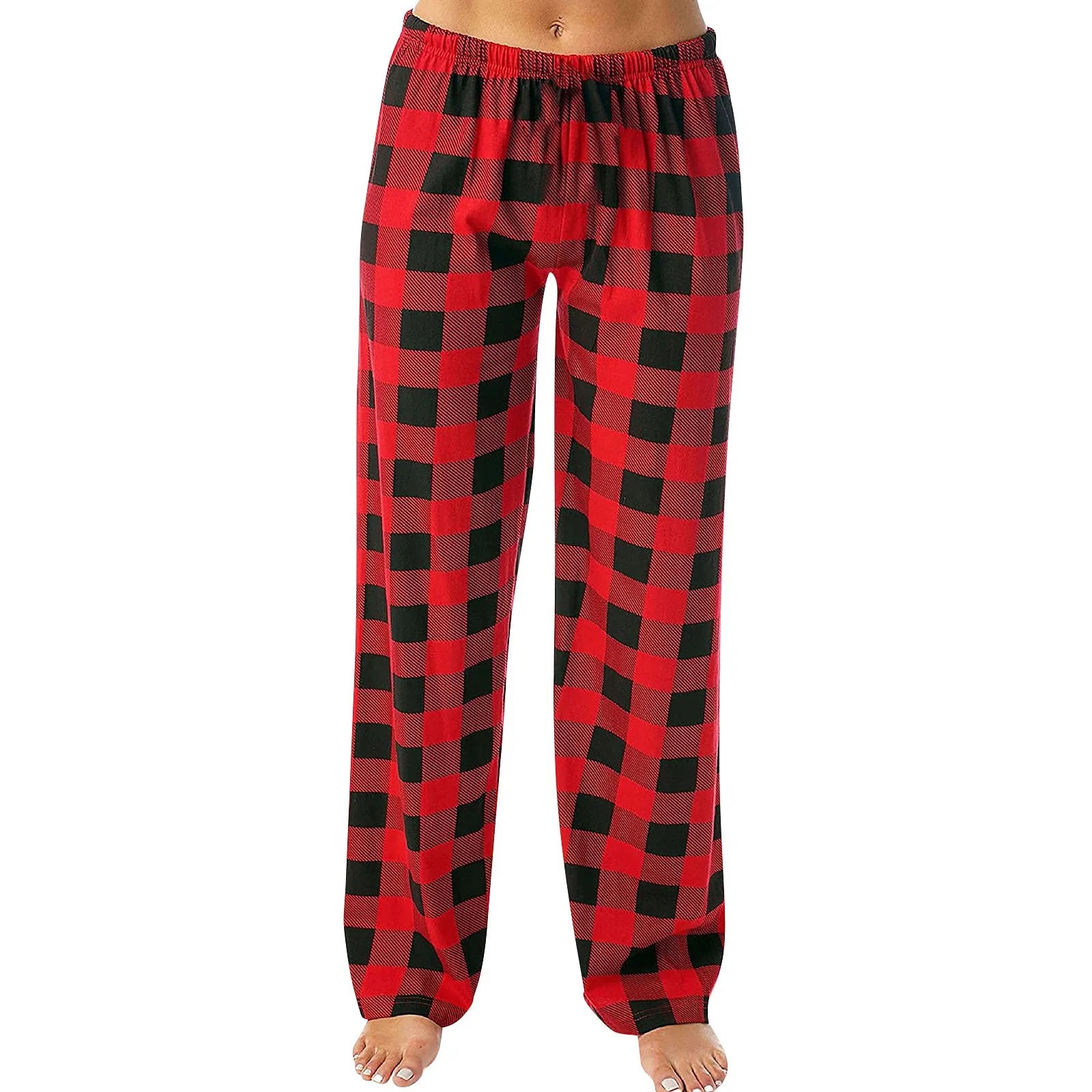 Women Pants Plaid Cotton Loose Ladies Pajama Pants Pyjama Trousers Men Sleep Bottoms Lounge Wear Sleep Lounge Pants Bottoms