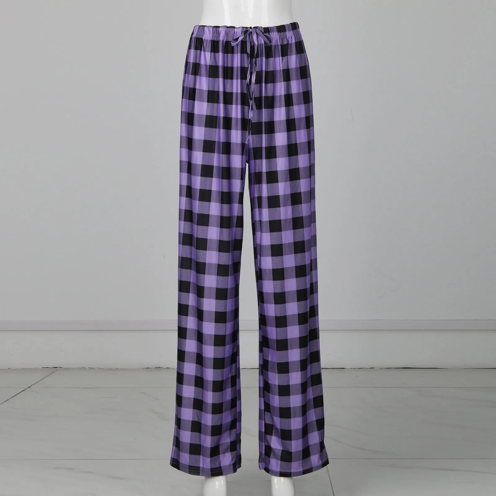 Women Pants Plaid Cotton Loose Ladies Pajama Pants Pyjama Trousers Men Sleep Bottoms Lounge Wear Sleep Lounge Pants Bottoms