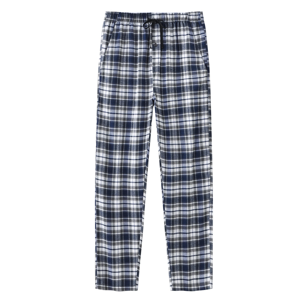 3Pcs Men's Plaid Pajama Sleeping Pants, Plaid Print Long Pajama Pants Sleepwear Set with Elastic Waist for Homewear