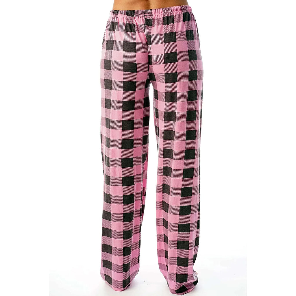 Women Pants Plaid Cotton Loose Ladies Pajama Pants Pyjama Trousers Men Sleep Bottoms Lounge Wear Sleep Lounge Pants Bottoms