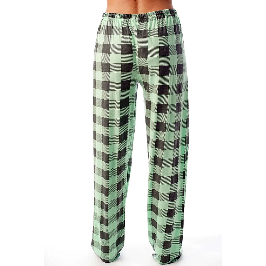 Women Pants Plaid Cotton Loose Ladies Pajama Pants Pyjama Trousers Men Sleep Bottoms Lounge Wear Sleep Lounge Pants Bottoms