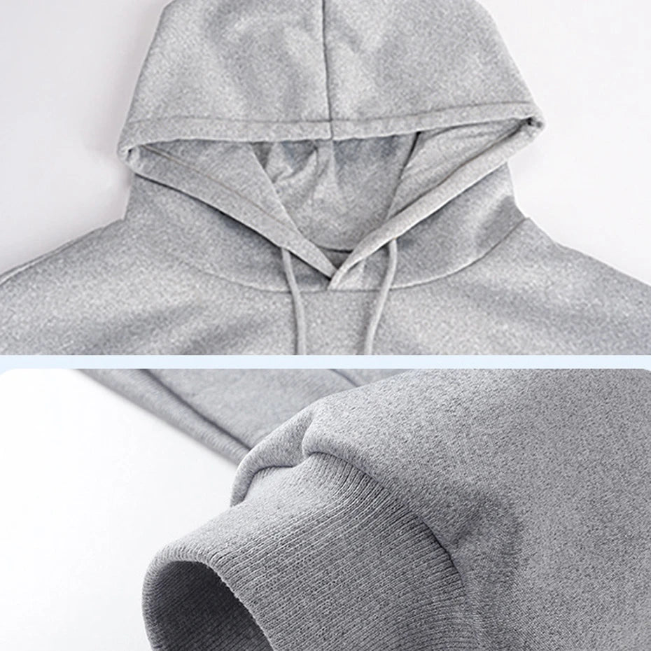 USB Heating Hoodie Men Hooded Heating Knitted Sweatshirt 17 Zones Electric Heated Hoodies Autumn Winter Warm Hoodies Male